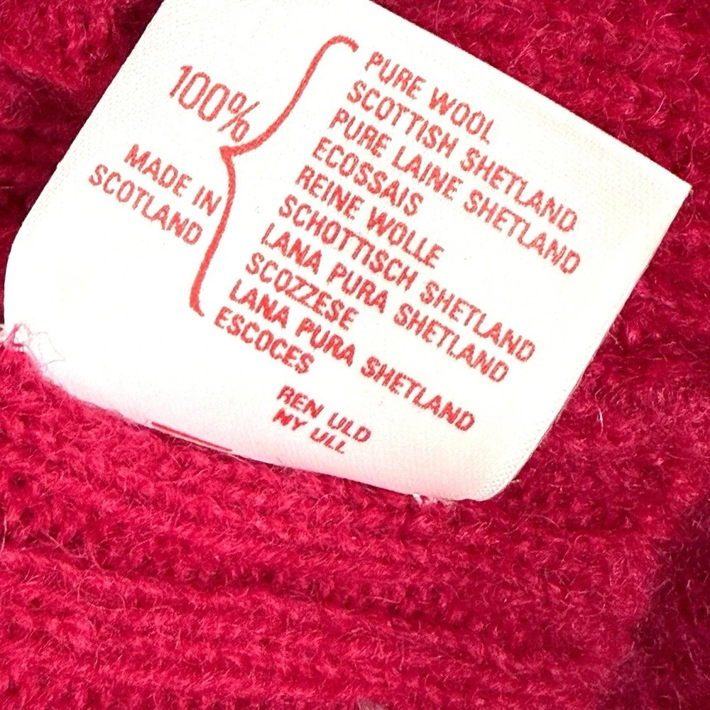 Vintage McGeorge Sweater 44 46 L XL Scotland Shetland Wool Jumper Pullover NWT